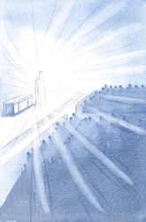 Was für ein Feuer ist Christi Liebe zu uns! Welche Herrlichkeit strahlt um Ihn herum.