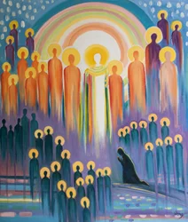 Wenn wir bei der Messe beten, sind wir mit Christus in Herrlichkeit und mit der Versammlung seiner Heiligen und den Seelen des Fegefeuers vereint