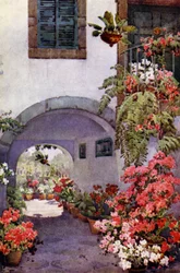 Azaleen in einem portugiesischen Garten