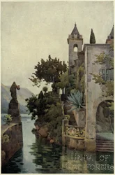 Villa Arconati, Lago di Como, Illustration aus 