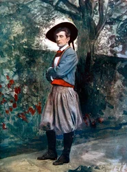 Sir Johnston Forbes-Robertson in Das Sakrament des Judas, um 1902