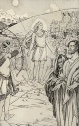 Jeder Pfeil überschoss seinen Kopf, Illustration aus 