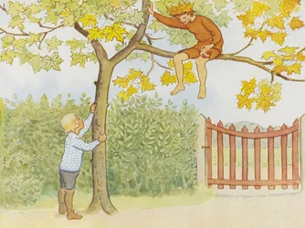 Lasse Liten im Garten 1923 001