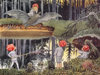 Tomtebobarnen Fledermaus