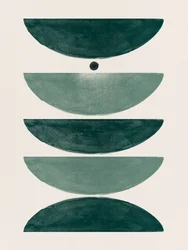 Grüne geometrische Balance