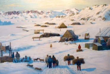 Winterliche Inuitsiedlung