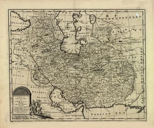 Neue und genaue Karte von Persien, mit dem Safawiden- und Mogulreich