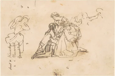 Studie für "Die Rückkehr von König Friedrich II. aus Küstrin"