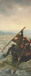 Washington überquert den Delaware River, 25. Dezember 1776
