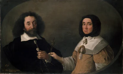 John Tradescant der Jüngere und Hester, seine zweite Frau, 17. Jahrhundert