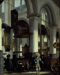 Innenraum der Oude Kerk, Delft