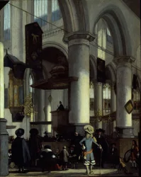 Innenraum der Oude Kerk, Delft, ca. 1680
