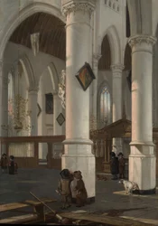 Innenraum der Oude Kerk, Delft, wahrscheinlich 1650