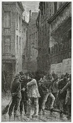 Les Affiches - Illustration aus Histoire d’un crime, 19. Jahrhundert