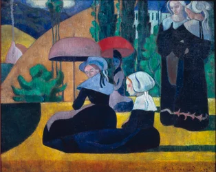 Bretonische Frauen im Schatten