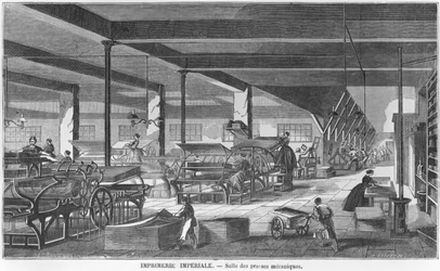 Der Drucksaal der Kaiserlichen Druckerei, Illustration aus 