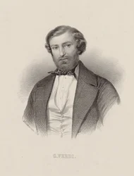 Porträt des Komponisten Giuseppe Verdi 1813-1901, ca. 1860
