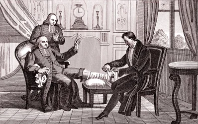 Gicht und die Spinne, Fabel von La Fontaine