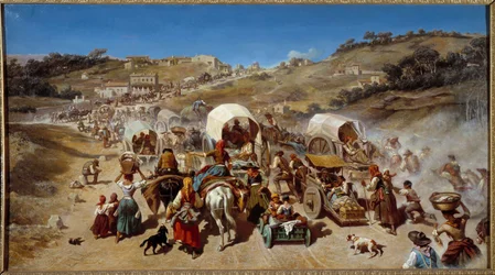 Emigration während der Cholera-Epidemie in Marseille 1850