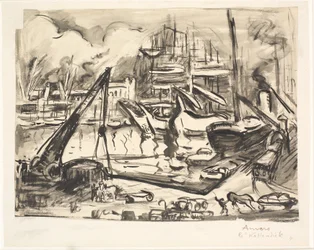 Das Hafenbecken Kattendick in Antwerpen