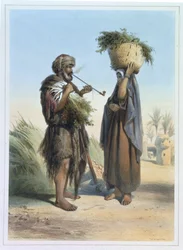 Fellah Mann und Frau, Illustration aus 