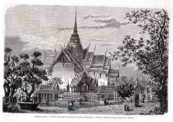 Palastgarten. Pavillon mit den Aschen des letzten Königs von Siam