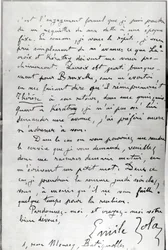 Brief von Zola an Edouard Manet (1832-83), 1868