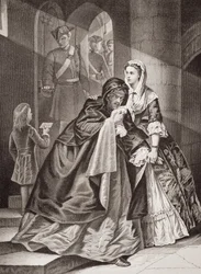 Die Flucht von Lord Nithsdale aus dem Tower, 1716, aus 