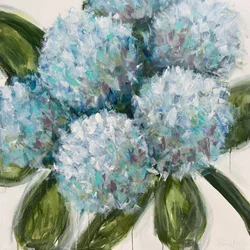 Frische blaue Hortensien