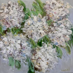 Strukturierte weiße Blumen