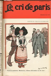 Titelblatt von „Le Cri de Paris“, Satirisch in Farben