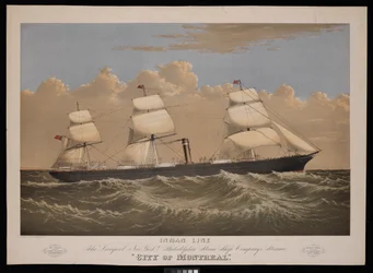 Inman Line, Das Dampfschiff City of Montreal der Liverpool, New York & Philadelphia Steam Ship Company