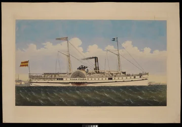 S.S. Villa Clara mit Blick auf New York