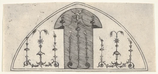 Lanzettförmiges Panel mit grotesker Dekoration, 1541