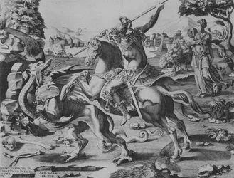 St. Georg tötet den Drachen, 1542