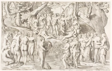 Der Streit zwischen den Musen und den Töchtern des Pierios auf dem Parnass