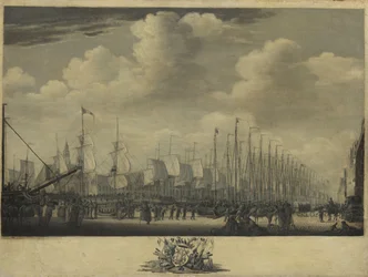 Die Flotte im Hafen von Vlissingen, 1804