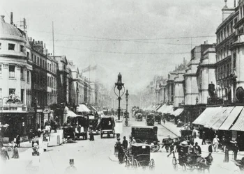 252-260 Regent Street, Westminster LB: Blick nach Norden zu Oxford Circus, 1890