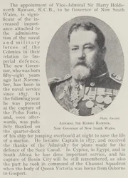 Admiral Sir Harry Rawson, neuer Gouverneur von New South Wales