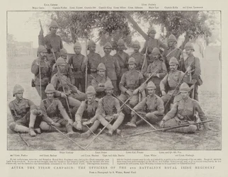 Nach der Tirah-Kampagne, die Offiziere des 2. Bataillons des Royal Irish Regiment
