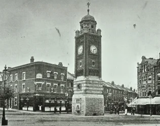 Uhrturm, The Broadway, Crouch End, 1890