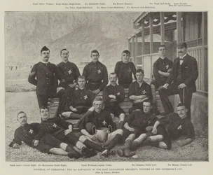 Fußball in Gibraltar, das 2. Bataillon des East Lancashire Regiments, Gewinner des Gouverneurs-Pokals