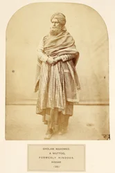 Gholam Mahomed, ein Wuttoo, ehemals Hindus, Hissar, aus The People of India, von J. Forbes Watson, veröffentlicht 1868