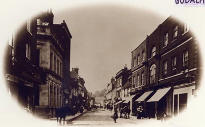 Godalming High Street, Surrey, um 1900