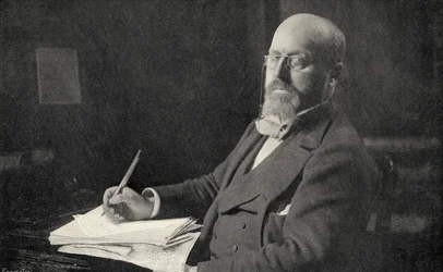 Henry James (1843-1916) in seinem Arbeitszimmer