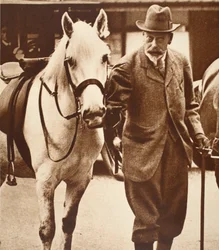 König George und sein Lieblingspony Jock, 1930er Jahre