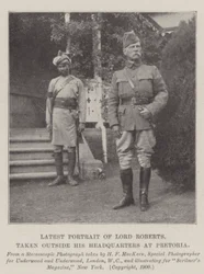 Neueste Porträt von Lord Roberts, aufgenommen vor seinem Hauptquartier in Pretoria