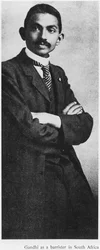 Mahatma Gandhi (1869-1948) als Anwalt in Südafrika, um 1900