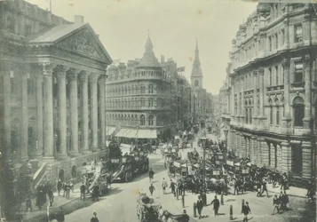 Mappin und Webb, Cheapside, vom Mansion House Blick nach Westen, City of London, 1890