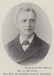 Mr. D. MacIver, neuer Abgeordneter für die Kirkdale Division, Liverpool